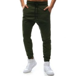 Joggery męskie: Spodnie męskie joggery khaki (ux1137)