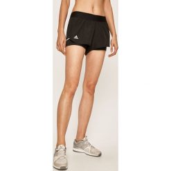 Adidas Performance - Szorty. Czarne spodenki sportowe damskie adidas Performance, s, bez wzorów, z elastanu, sportowe. Za 149,90 zł.