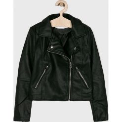 Blukids - Kurtka dziecięca 140-170 cm. Czarne kurtki dziewczęce Blukids, bez wzorów, z bawełny, krótkie, bez kaptura. W wyprzedaży za 119,90 zł.