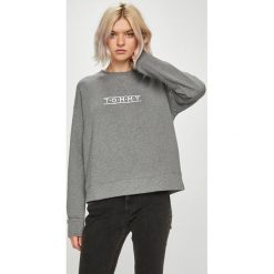 Tommy Hilfiger - Bluza. Szare bluzy damskie TOMMY HILFIGER, s, z nadrukiem, z bawełny, bez rękawów, bez kaptura. W wyprzedaży za 219,90 zł.