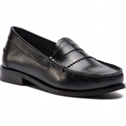Mokasyny BRONX - 65975-A BX 1402 Black 01. Czarne mokasyny damskie Bronx, ze skóry. W wyprzedaży za 249,00 zł.