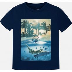 Mayoral - T-shirt dziecięcy 128-172 cm. Niebieskie t-shirty męskie marki Mayoral, z nadrukiem, z bawełny. Za 69,90 zł.