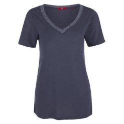 S.Oliver T-Shirt Damski 34 Ciemnoniebieski. Szare t-shirty damskie marki S.Oliver, s, dekolt w kształcie v. W wyprzedaży za 66,00 zł.