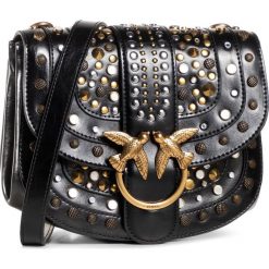 Torebka PINKO - Love Go-Round Soft New Studs Fl. AI 20-21 PLTT 1P21XU Y6MC Black Z99. Czarne listonoszki damskie Pinko, bez wzorów, ze skóry, bez dodatków. Za 1739,00 zł.