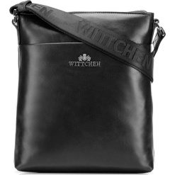 Torba 88-4U-411-1. Czarne listonoszki męskie Wittchen, w paski, eleganckie, małe. Za 424,15 zł.