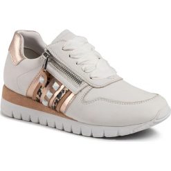 Sneakersy CAPRICE - 9-23701-24 White/Rosegold 196. Białe półbuty damskie Caprice, ze skóry. Za 299,90 zł.