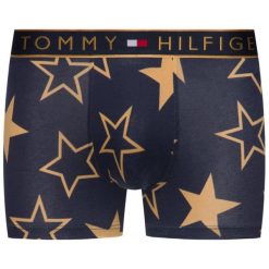 Bokserki TOMMY HILFIGER UM0UM01560. Niebieskie bokserki męskie TOMMY HILFIGER, bez wzorów, z elastanu. W wyprzedaży za 109,00 zł.