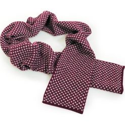 Wełniany bordowo-szary szalik męski z domieszką kaszmiru W5. Szare szaliki męskie Adam Collection - Krawaty i dodatki, bez wzorów, z wiskozy. Za 110,00 zł.