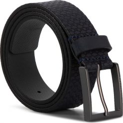 Pasek Męski BOSS - Ther 50419410 410. Czarne paski męskie Boss, w paski, z materiału. W wyprzedaży za 239,00 zł.