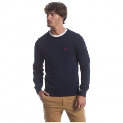Polo Club C.H.A Sweter Męski L Ciemnoniebieski. Czarne swetry męskie Polo Club C.H..A, m, bez wzorów, z okrągłym kołnierzem, bez kaptura. W wyprzedaży za 239,00 zł.