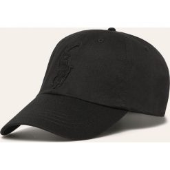 Polo Ralph Lauren - Czapka. Czarne czapki męskie Polo Ralph Lauren, bez wzorów, z bawełny. W wyprzedaży za 179,90 zł.