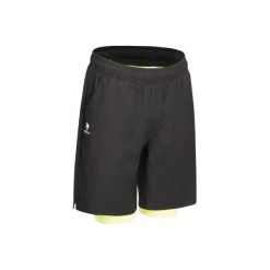 Bermudy męskie: SPODENKI THERMIC 500 CZARNO-ŻÓ