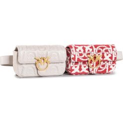 Saszetka nerka PINKO - Love Doubletiny Monogram Fl. Al 20-21 PLTT 1P21X3 Y6NQ Rosso/Bianco RZ1. Szare nerki damskie Pinko, bez wzorów, ze skóry, wizytowe, bez dodatków. Za 1539,00 zł.