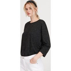 Melanżowa bluzka - Czarny. Czarne bluzki damskie Reserved, s, bez wzorów, bez kołnierzyka, bez rękawów. W wyprzedaży za 29,99 zł.