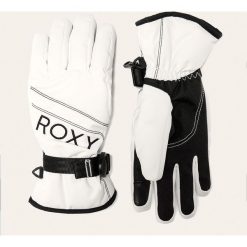 Roxy - Rękawiczki. Białe rękawiczki damskie Roxy, bez wzorów, z poliesteru. W wyprzedaży za 149,90 zł.