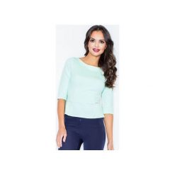 Bluzka309ięta. Zielone bluzki damskie FIGL, xl, bez wzorów, z bawełny, bez kołnierzyka, bez rękawów. Za 99,00 zł.