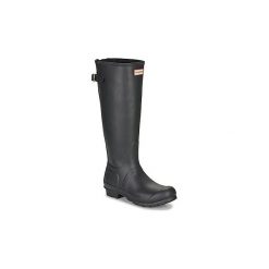 Kalosze Hunter ORIGINAL BACK ADJUSTABLE. Czarne kalosze damskie Hunter, bez wzorów. Za 609,00 zł.