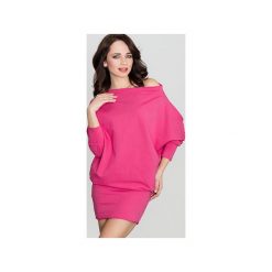 Sukienka K254 Fuksja. Różowe sukienki damskie Lenitif, s, bez wzorów, sportowe, bez kołnierzyka, bez rękawów, mini, sportowe. Za 129,00 zł.