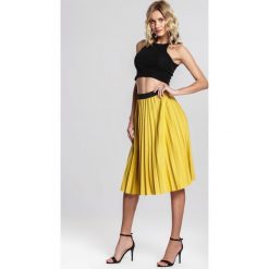 Żółta Spódnica Decor. Żółte spódniczki damskie other, s, bez wzorów, z dzianiny, midi. Za 69,99 zł.