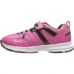 Sneakersy "Top Fly" w kolorze różowo-czarnym. Czarne bluzki dziewczęce marki geox kids, z gumy. W wyprzedaży za 107,95 zł.
