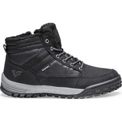BUTY MĘSKIE ZIMOWE TRAPERY T254 - CZARNE. Czarne trapery męskie Inny, na zimę, z materiału, bez zapięcia. Za 99,00 zł.