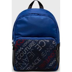 Versace Jeans - Plecak. Niebieskie plecaki męskie Versace Jeans, w paski, z poliesteru. W wyprzedaży za 319,90 zł.