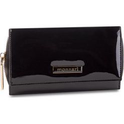 Duży Portfel Damski MONNARI - PUR0701-020 Black Lacquer. Czarne portfele damskie Monnari, bez wzorów, ze skóry. W wyprzedaży za 129,00 zł.