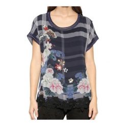 Desigual Bluzka damska Blus Chelsea 17WWBW65 5000 (rozmiar S). Koszulki damskie Desigual, s, bez wzorów, eleganckie, bez kołnierzyka. W wyprzedaży za 127,00 zł.