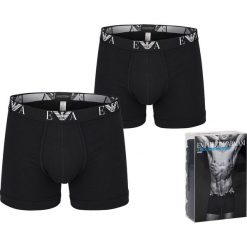 Bokserki Emporio Armani Underwear 2 Pack. Czarne bokserki męskie Emporio Armani, bez wzorów, z bawełny. Za 99,00 zł.