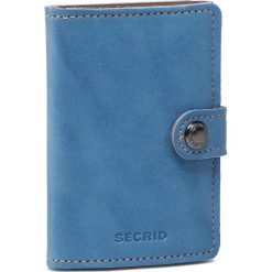 Mały Portfel Damski SECRID - Miniwallet MIN Indigo 3/Sand. Niebieskie portfele damskie Secrid, bez wzorów, ze skóry. Za 289,00 zł.