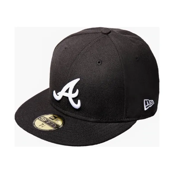 New Era Czapka Mlb Basic Atlanta Braves , czarny, rozmiar 7 1/8. Czarne czapki damskie New Era, bez wzorów, z materiału. W wyprzedaży za 99,99 zł.