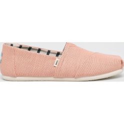 Toms - Espadryle Heritage Canvas. Pomarańczowe espadryle damskie marki Toms, bez wzorów, ze skóry, bez obcasa. Za 219,90 zł.