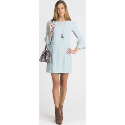 SUKIENKA Patrizia Pepe. Niebieskie sukienki damskie Patrizia Pepe, na co dzień, s, bez wzorów, z tkaniny, z okrągłym kołnierzem, bez rękawów, proste. Za 595,00 zł.