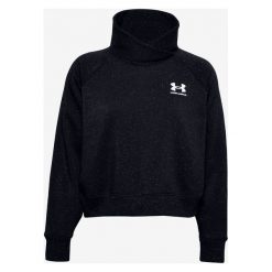 Under Armour Rival Fleece Wrap Neck Mikina Czarny. Czarne bluzy damskie Under Armour, l, bez wzorów, z bawełny, bez rękawów, bez kaptura. Za 257,95 zł.