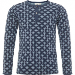 Koszulka "Wupsus" w kolorze niebieskim. Niebieskie t-shirty chłopięce z długim rękawem Name it Kids, z wełny. W wyprzedaży za 89,95 zł.