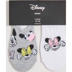 Skarpetki stopki Mickey Mouse - Jasny szary. Skarpetki damskie Sinsay. Za 14,99 zł.
