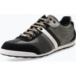 BOSS Athleisure - Tenisówki męskie ze skórzaną lamówką – Akeen, szary. Szare trampki męskie BOSS Athleisure, bez wzorów, ze skóry, sportowe, bez zapięcia. Za 699,95 zł.