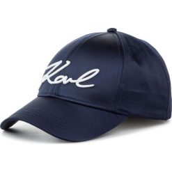 Czapka z daszkiem KARL LAGERFELD - 91KW3405 Sapphire. Niebieskie czapki damskie KARL LAGERFELD, bez wzorów, z poliesteru. W wyprzedaży za 229,00 zł.