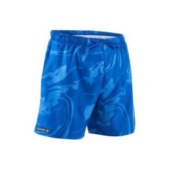Spodenki surfing krótkie BBS 100 Aqua. Niebieskie koszulki męskie OLAIAN, s, bez wzorów, z poliesteru, sportowe, na fitness i siłownię. Za 29,99 zł.