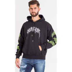 BLUZA DIESEL. Czarne bluzy męskie Diesel, s, z nadrukiem, z materiału, z okrągłym kołnierzem, bez rękawów, bez kaptura. Za 563,40 zł.