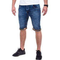 KRÓTKIE SPODENKI MĘSKIE JEANSOWE P415 - NIEBIESKIE. Niebieskie spodenki jeansowe męskie Ombre Clothing. Za 29,00 zł.