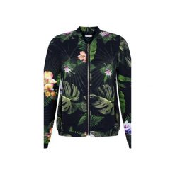 Bluza bomberka damska w w zielone liście, bomberka na suwak, damska bomberka, kurtka. Zielone kurtki sportowe damskie marki ekoszale, s, z elastanu. Za 156,40 zł.