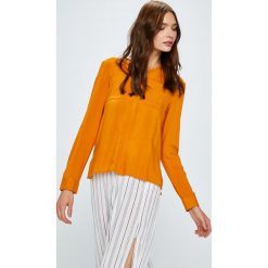 Vero Moda - Bluzka. Żółte bluzki damskie marki Vero Moda, s, bez wzorów, z wiskozy, bez kołnierzyka, bez rękawów. W wyprzedaży za 49,90 zł.