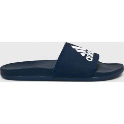 Adidas - Klapki. Niebieskie kapcie męskie Adidas, z materiału. W wyprzedaży za 129,90 zł.