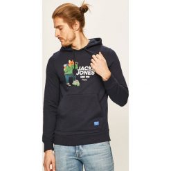 Jack & Jones - Bluza. Zielone bluzy męskie Jack & Jones, s, z nadrukiem, z bawełny, z kapturem, bez rękawów, z kapturem. W wyprzedaży za 99,90 zł.