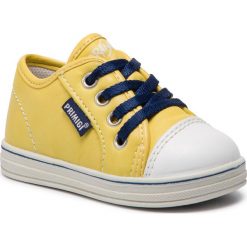 Sneakersy PRIMIGI - 3374266 M Cedro/Bianco. Żółte półbuty dziewczęce Primigi, na sznurówki. Za 179,00 zł.