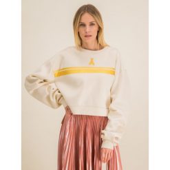 Bluza Patrizia Pepe 8M0930/A6E8-W308. Żółte bluzy damskie Patrizia Pepe, m, bez wzorów, z wiskozy, bez rękawów, bez kaptura. W wyprzedaży za 569,00 zł.