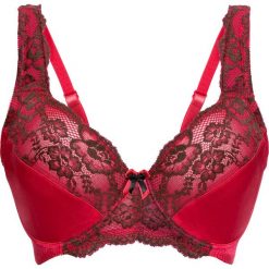 Biustonosz minimizer na fiszbinach bonprix czerwono-czarny. Czerwone biustonosze bonprix, bez wzorów. Za 44,99 zł.