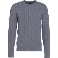 Hackett London CABLE CREW Sweter grey. Szare swetry klasyczne męskie Hackett London, m, z kaszmiru. W wyprzedaży za 615,30 zł.