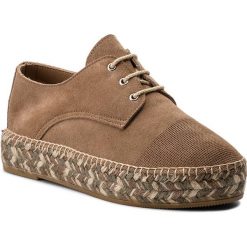 Espadryle EVA MINGE - Caceres 3L 18MJ1372397ES 203. Pomarańczowe espadryle damskie Eva Minge, bez wzorów, ze skóry, bez obcasa, na koturnie. W wyprzedaży za 219,00 zł.